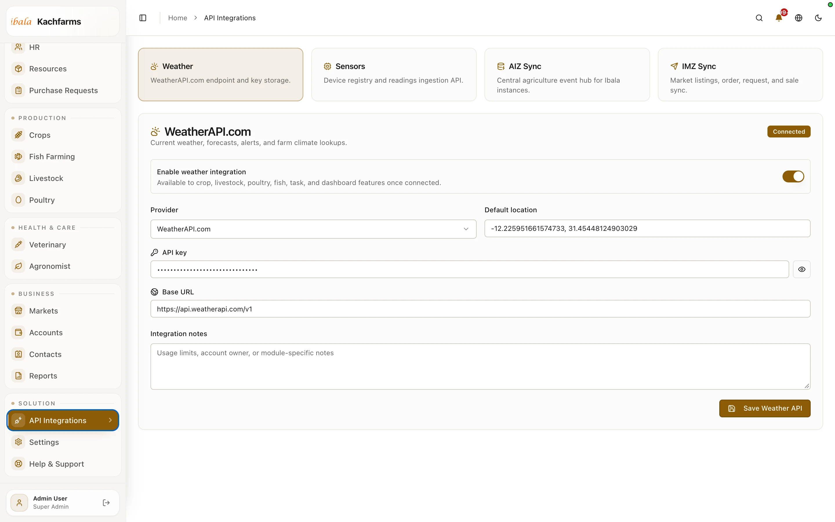 API integrations